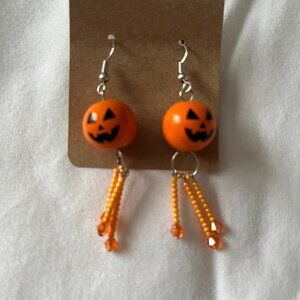 Pumpkin Earring Handmade